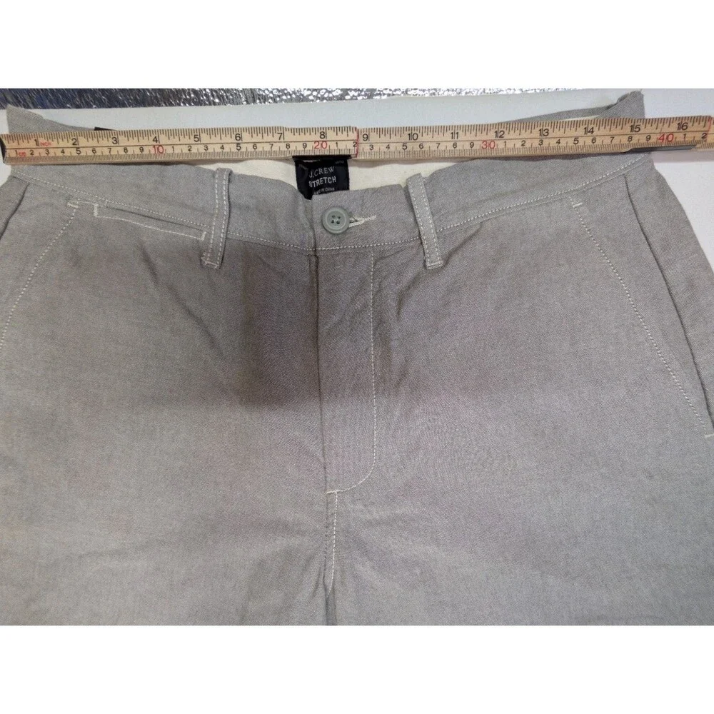 NWT J.Crew 770 Straight Fit Pants Men 30x34 Gray Stretch Chambray Chino G8132